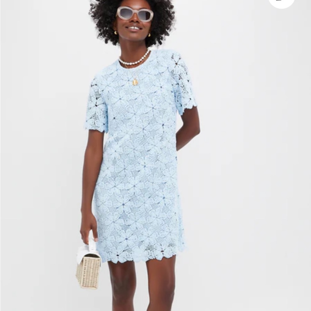 Tuckernuck Light Blue Lace Mini Dress